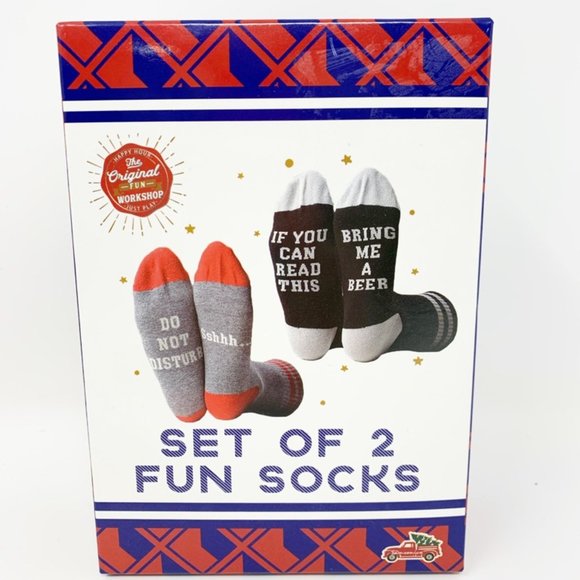 2 pr Socks Unisex Mens Fun Socks Gag Gift NEW - Picture 4 of 6